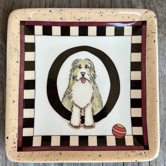 Dog lovers gift Desert bread plates art by linda spivey good quality nice weight - Picture 5 of 11